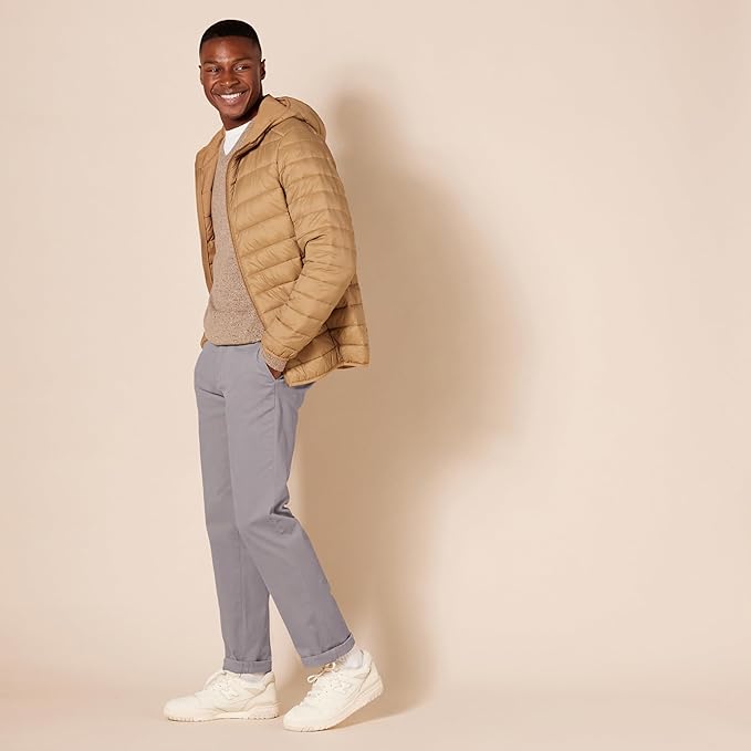 Pantalon Chino Extensible Style décontracté Charbon B