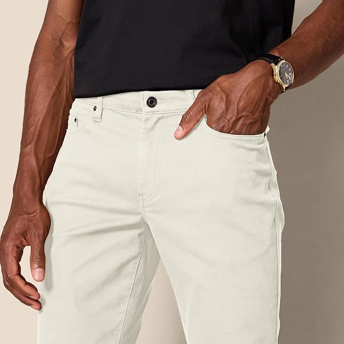 Pantalon Sergé Stretch Gris Pierre G