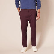 Pantalon Chino Extensible Style décontracté Bordeaux B