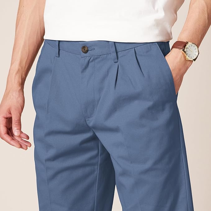 Pantalon Plissé Infroissable Indigo A