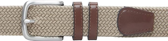 Ceinture Tressée Stretch Brun Kaki C