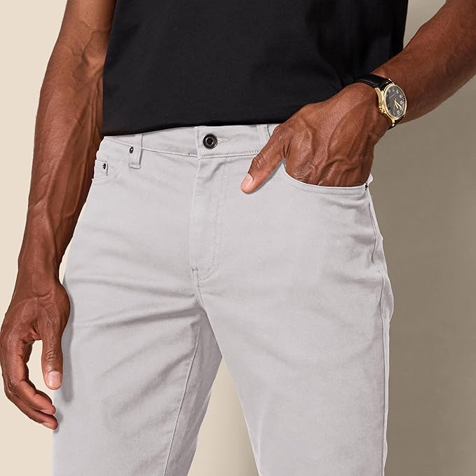 Pantalon Sergé Stretch Gris Clair G