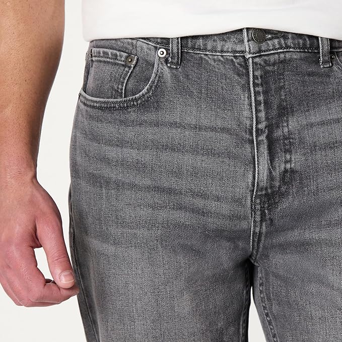 Jean Coupe Décontractée 8 Gris Délavé D