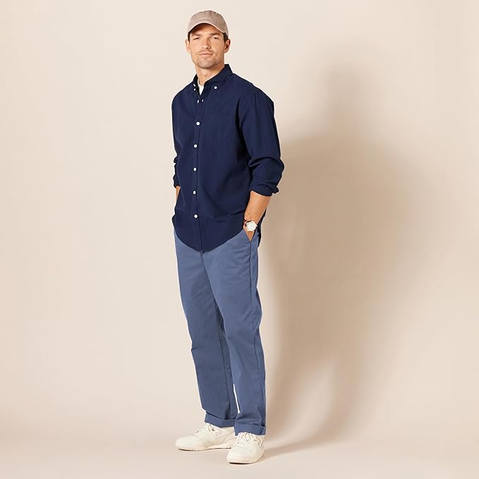 Pantalon Chino Infroissable Indigo E