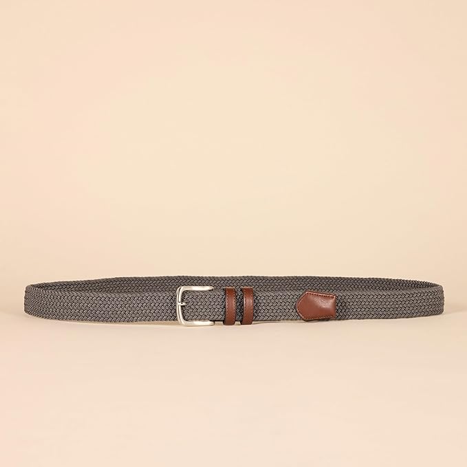 Ceinture Tressée Stretch Gris C