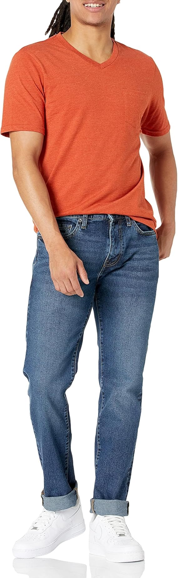 Jean Slim Homme Bleu Délavé Vintage F