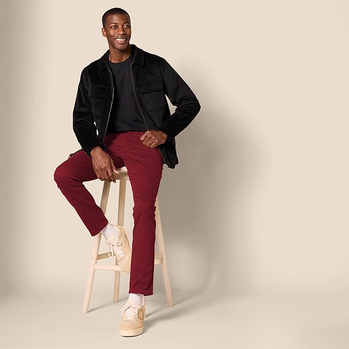 Pantalon Sergé Stretch Bordeaux G