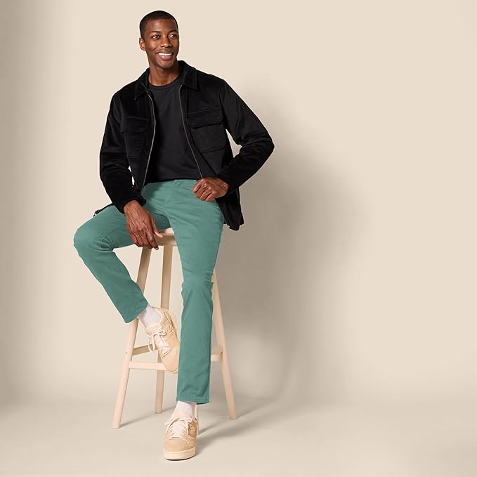 Pantalon Sergé Stretch Vert G