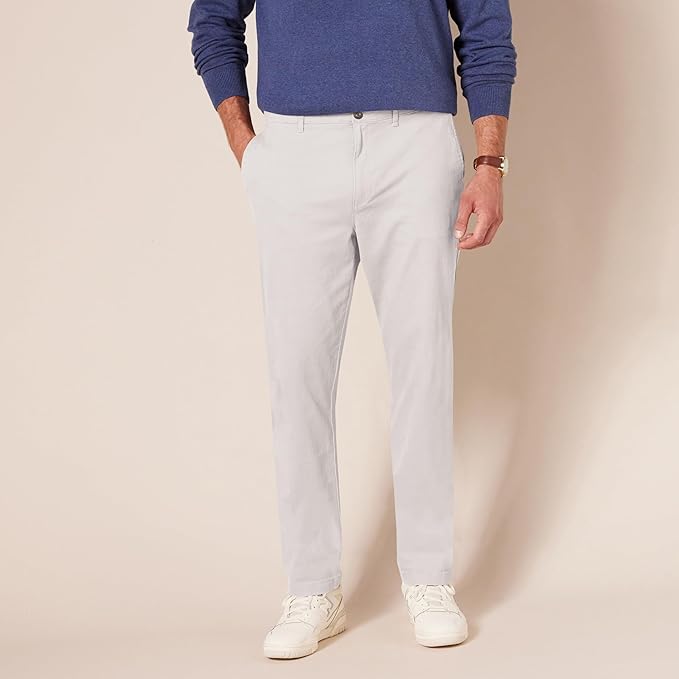 Pantalon Chino Extensible Style décontracté Gris B