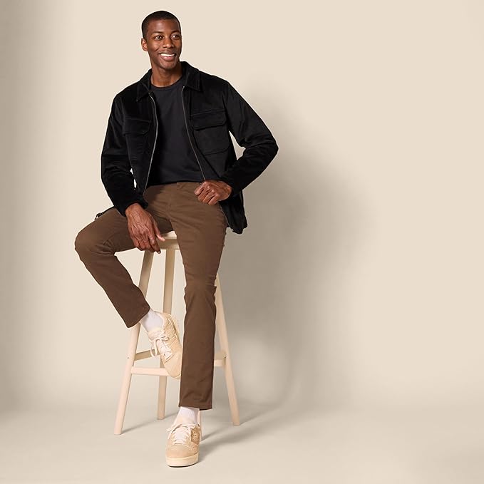 Pantalon Sergé Stretch Brun G