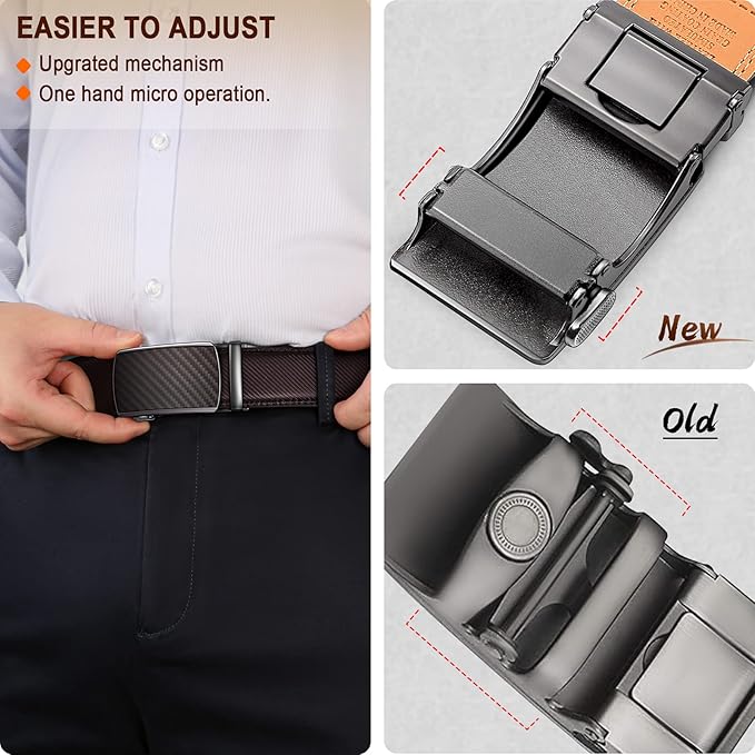 Ceinture Automatique en Cuir Marron Profond203 D