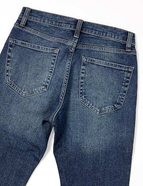 Jean bootcut à coupe droite Délavé Foncé H
