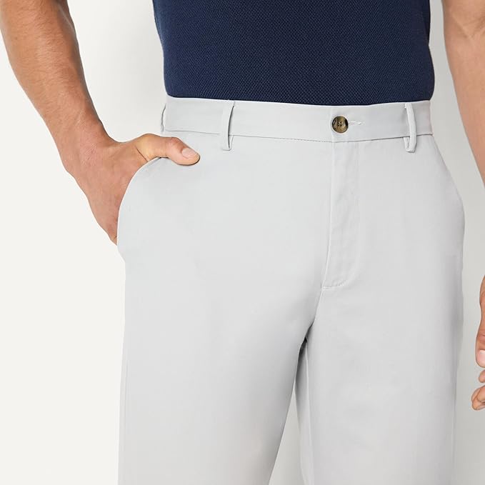 Pantalon Chino Infroissable Gris E