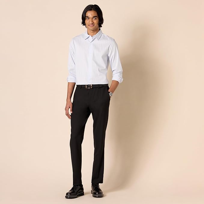 Pantalon Habillé en Tissu Noir J