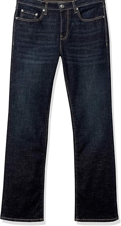 Jean bootcut à coupe Droite Indigo Foncé Tie-dye H