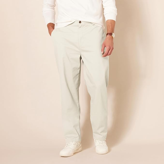 Pantalon Chino Infroissable Gris Pierre E