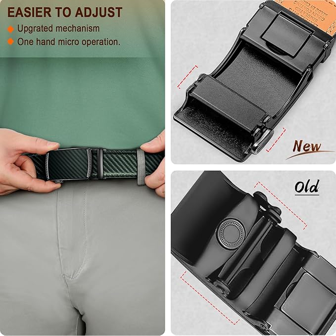 Ceinture Automatique en Cuir Vert Foncé2947 D