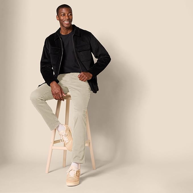 Pantalon Sergé Stretch Brun Kaki G