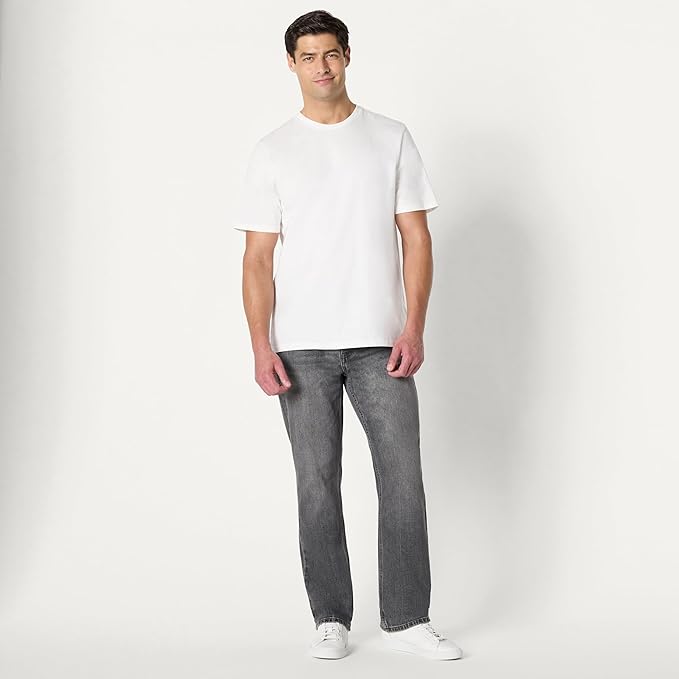 Jean Coupe Décontractée 8 Gris Délavé D