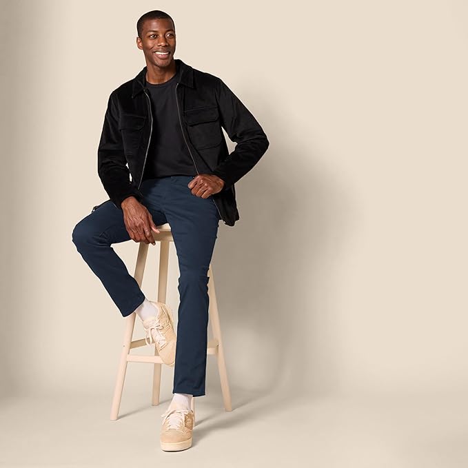 Pantalon Sergé Stretch Bleu Marine G