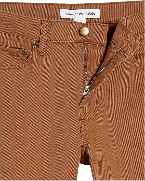 Jean Slim Homme Brun Kaki Foncé F