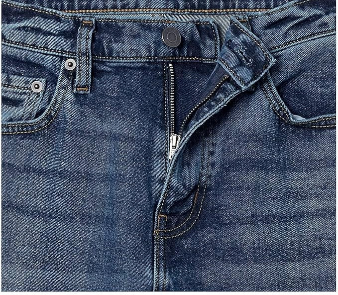 Jean Slim Homme Bleu Délavé Vintage F