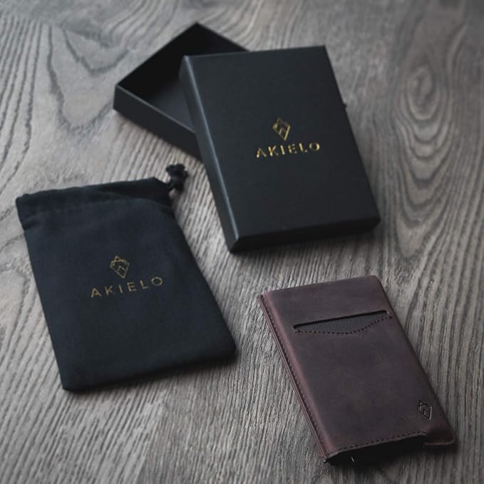 Portefeuille Homme Minimaliste Édition Cuir Moka Foncé I