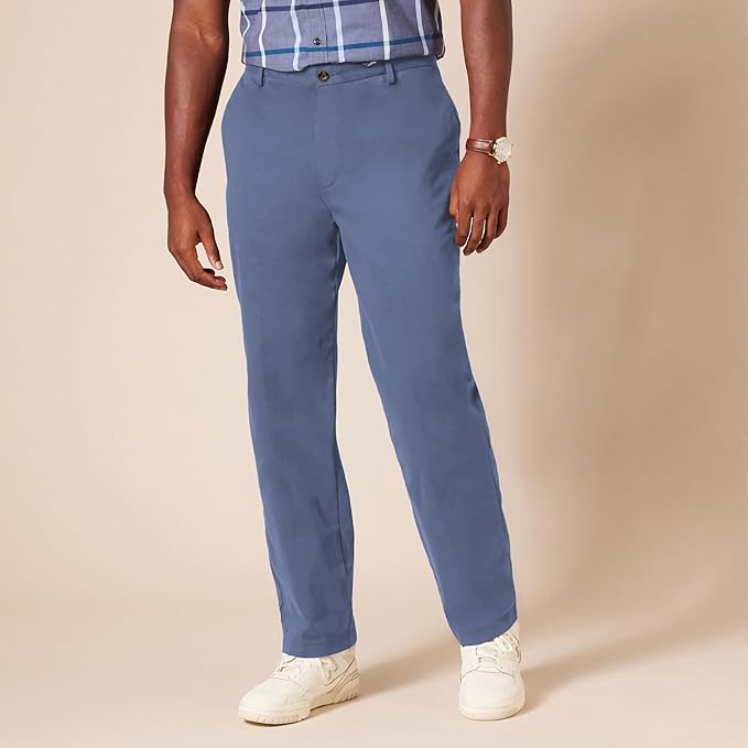 Pantalon Chino Infroissable Indigo E