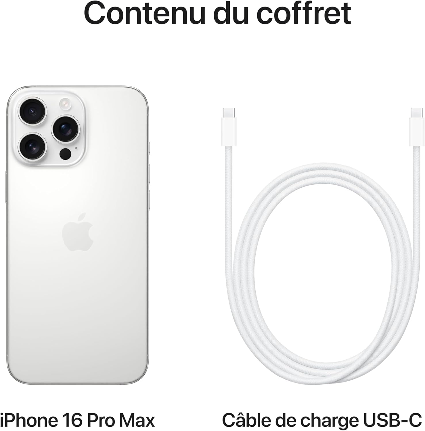 Apple iPhone 16 Pro Max Titane Blanc