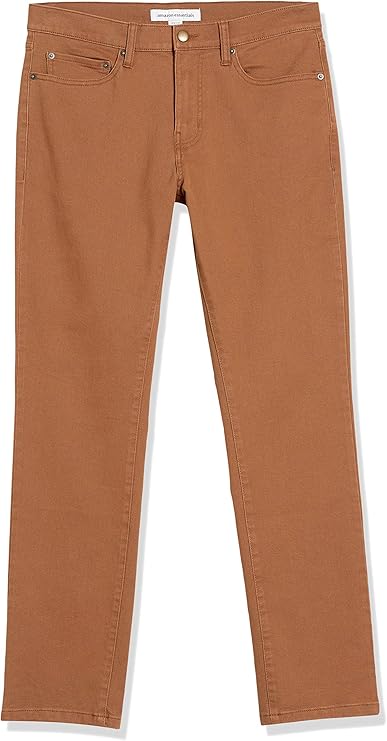 Jean Slim Homme Brun Kaki Foncé F