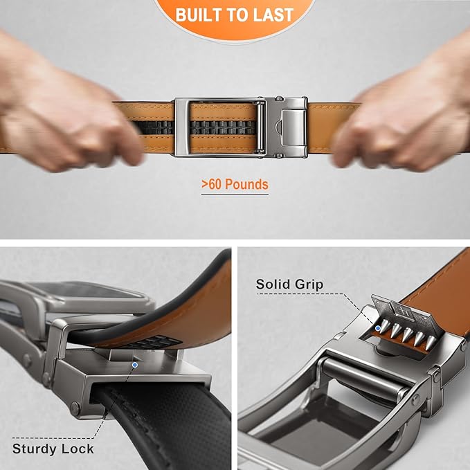 Ceinture Automatique en Cuir 009-noir224 D