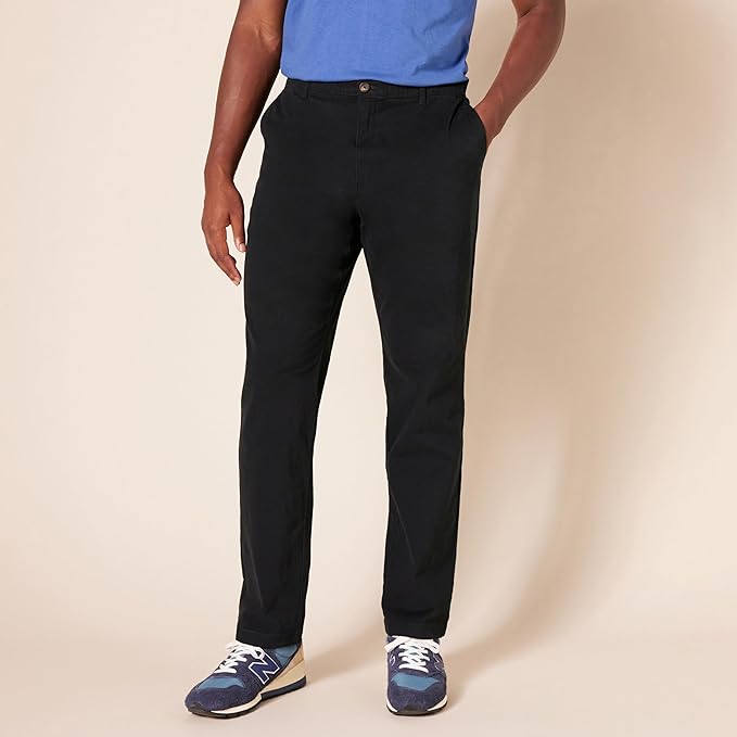 Pantalon Chino Extensible Style décontracté Noir B