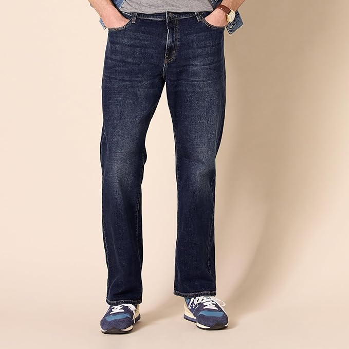 Jean bootcut à coupe droite Bleu Foncé Vintage H