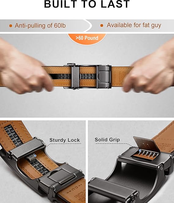 Ceinture Automatique en Cuir 027-Noir184 D