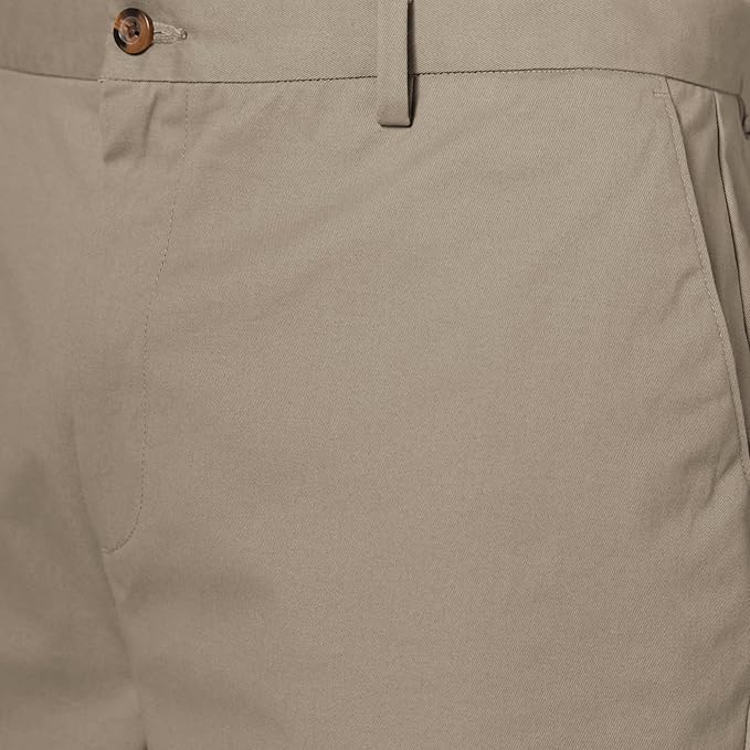 Pantalon Chino Infroissable Brun Foncé E