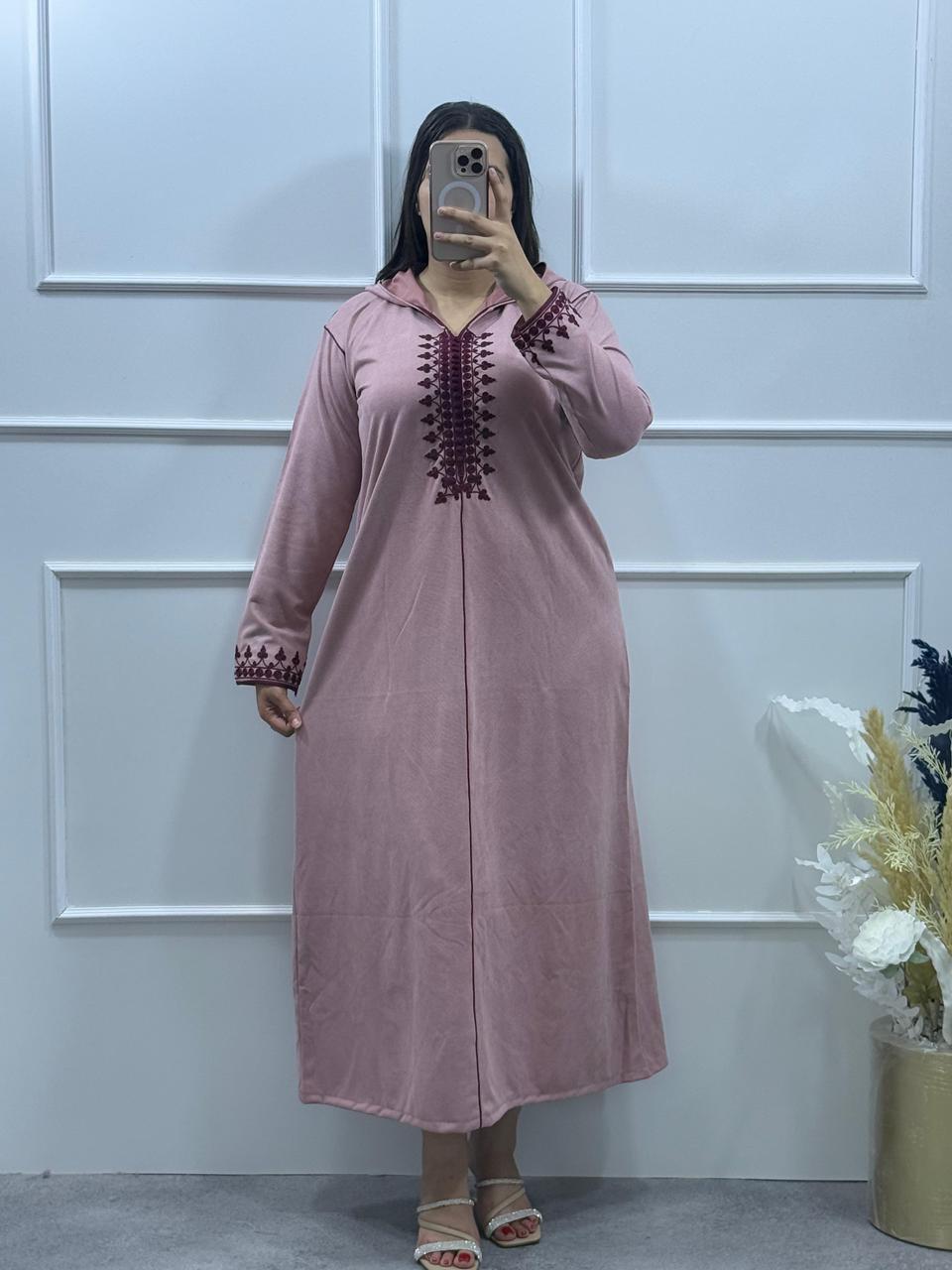 Jellaba de couleur Rose doux