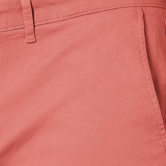 Pantalon Chino Extensible Style décontracté Rouge Framboise B