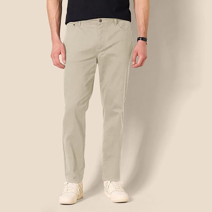 Pantalon Sergé Stretch Brun Kaki G