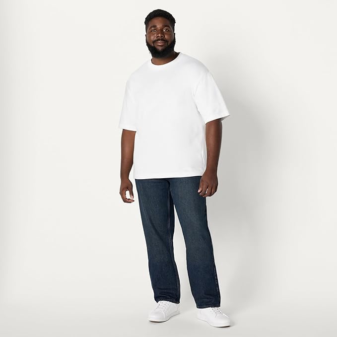 Jean Coupe Décontractée Teinté Foncé Délavé D