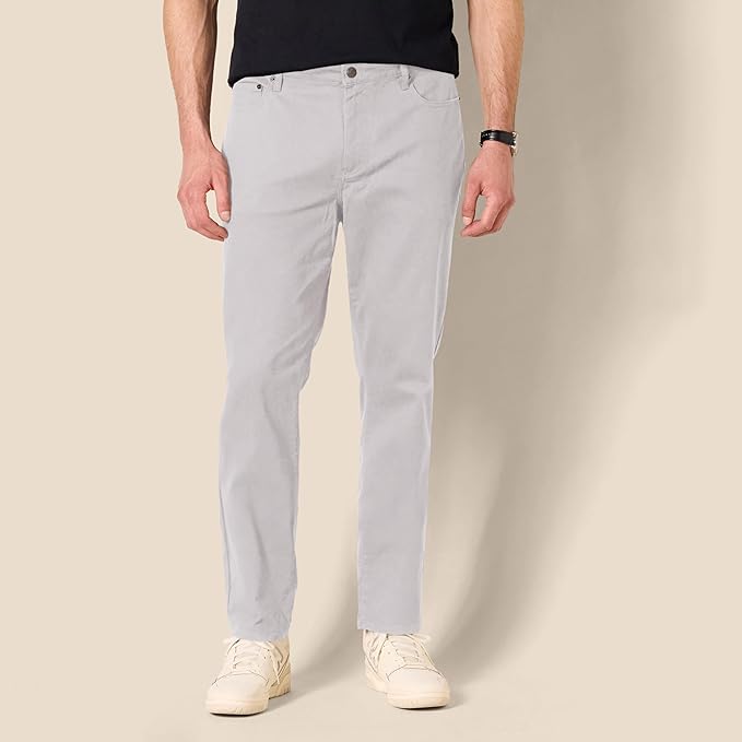 Pantalon Sergé Stretch Gris Clair G