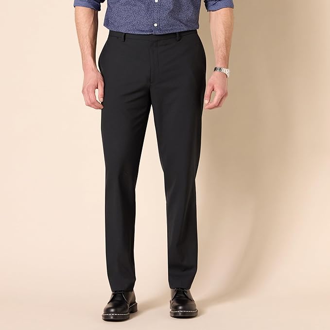 Pantalon Habillé en Tissu Noir J