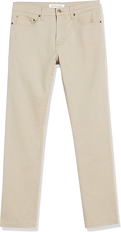 Jean Slim Homme Brun Kaki Clair F