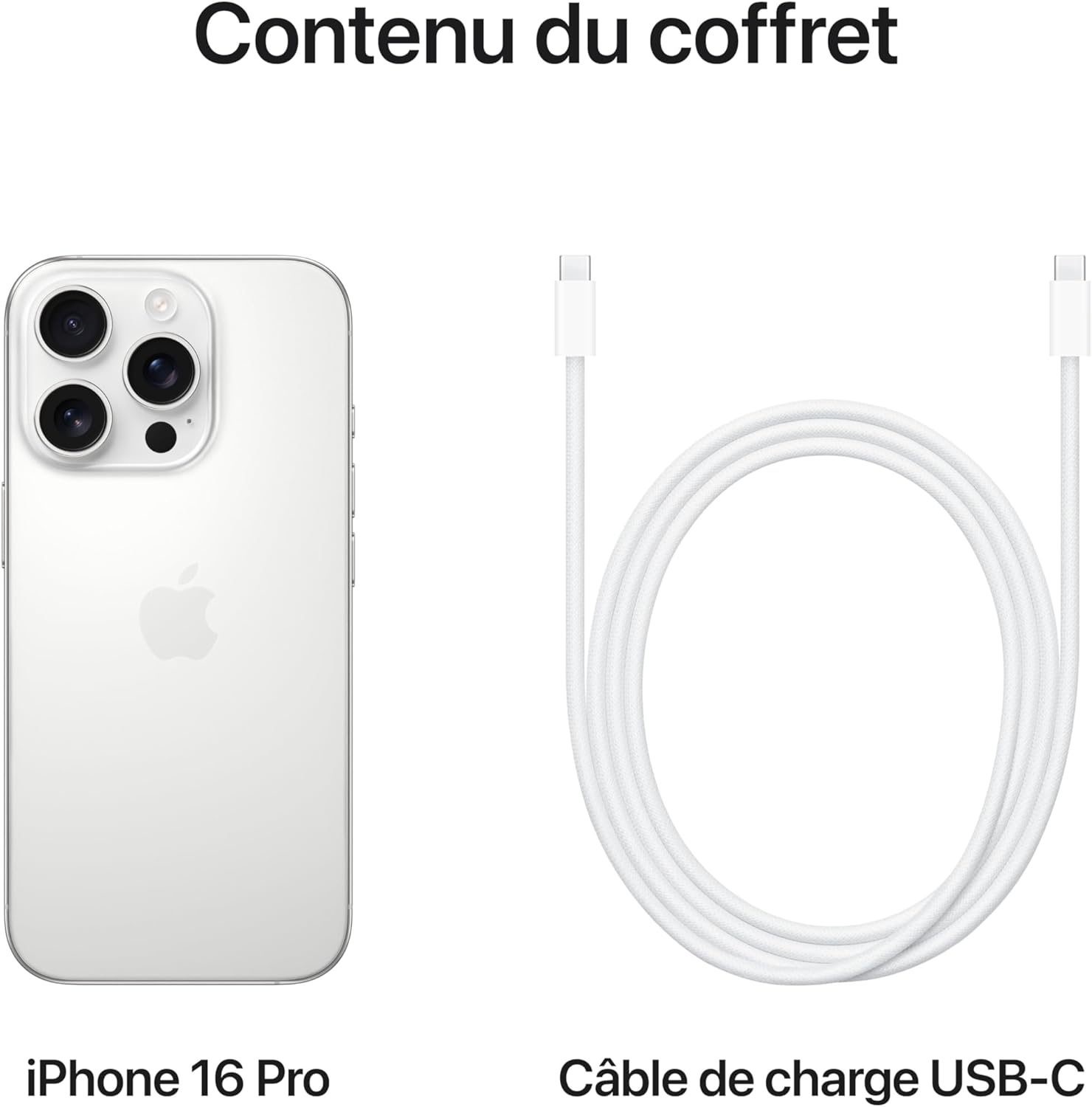Apple iPhone 16 Pro Titane Blanc