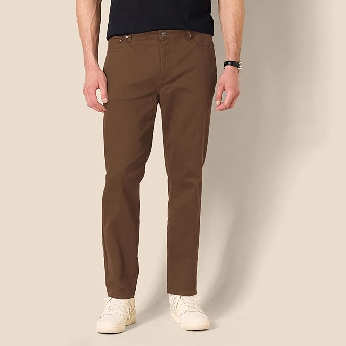 Pantalon Sergé Stretch Brun G