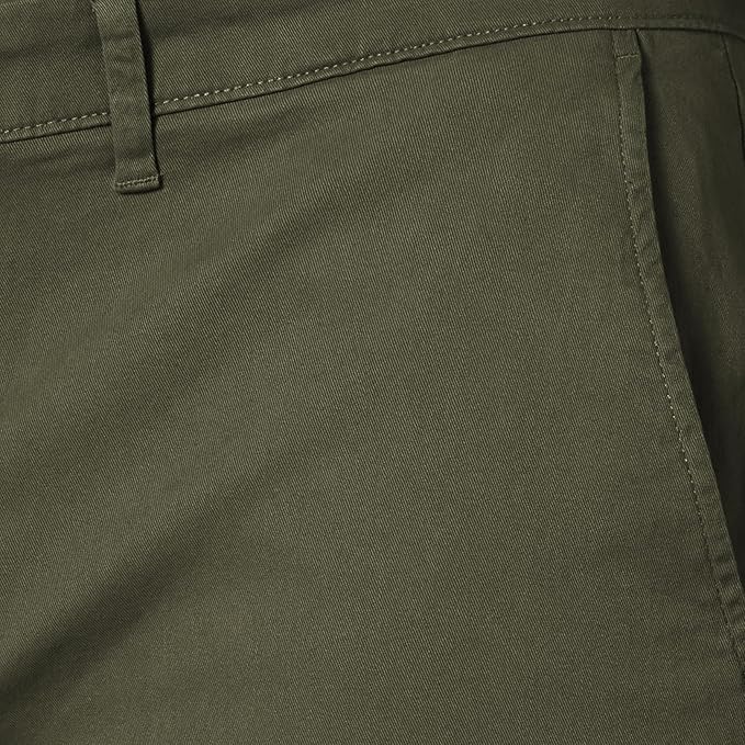 Pantalon Chino Extensible Style décontracté Vert Olive B