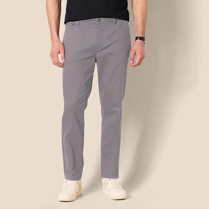 Pantalon Sergé Stretch Gris Foncé G