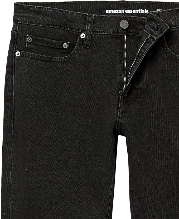 Jean Slim Homme Noir Délavé F