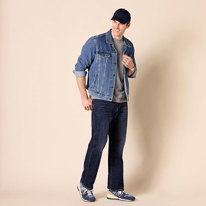 Jean bootcut à coupe droite Bleu Foncé Vintage H