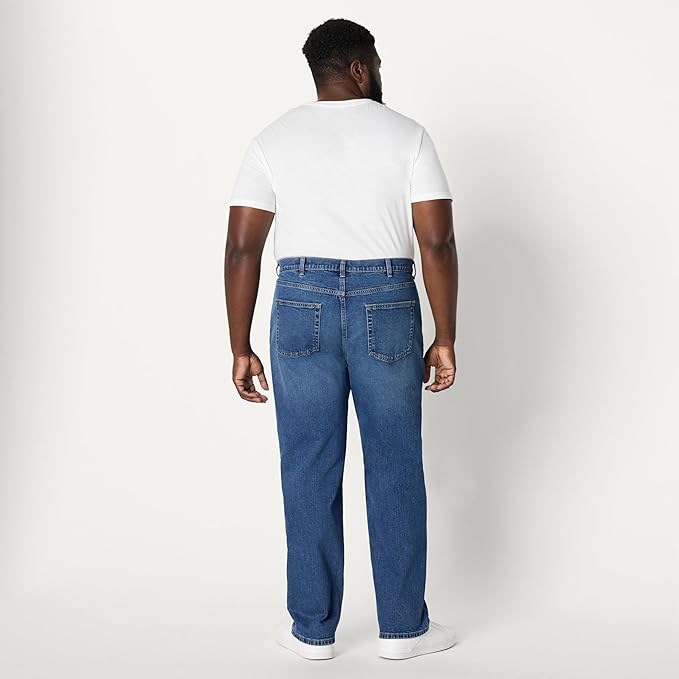 Jean Coupe Décontractée Classique Moyen Délavé D