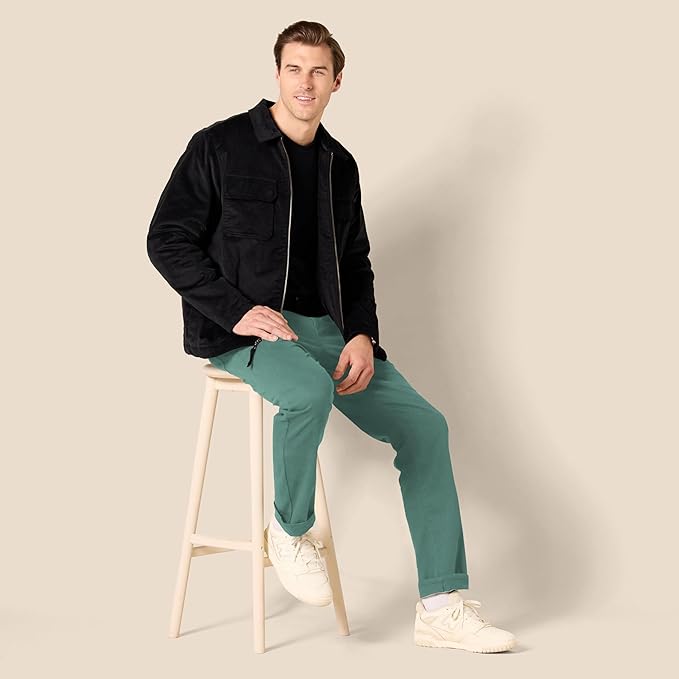 Pantalon Sergé Stretch Vert G